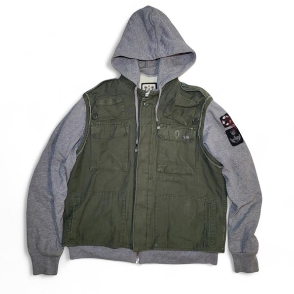 Y2K Juicy Couture Military Utility Vest Sweatshirt Combo Big Bang Theory Leonard